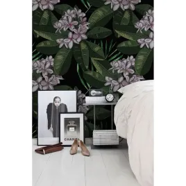 tapeta-lateks-egzotyczne-ciemne-kwiaty-416x254-cm