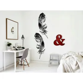 tapeta-lateks-pioro-czarno-bialy-wzor-416x254-cm