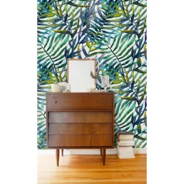 tapeta-lateks-abstrakcja-lisci-zielone-416x254-cm