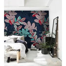 tapeta-lateks-liscie-niebieskie-416x254-cm-klej