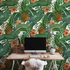 fototapeta-tropikalny-ananas-akwarela-416x254-cm