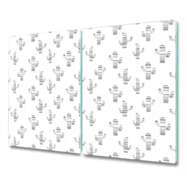 oslona-indukcji-szklo-kaktusy-czarno-biale-2x30x52