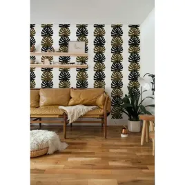 tapeta-scienna-geometryczne-liscie-palmy-416x254cm