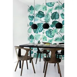 tapeta-scienna-hawajskie-zielone-liscie-416x254-cm