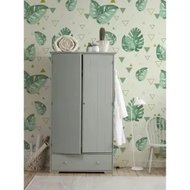 fototapeta-zielone-liscie-z-trojkatami-416x254-cm