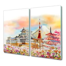 deska-ze-szkla-2x30x52-cm-kwiaty-zamek-z-nadrukiem