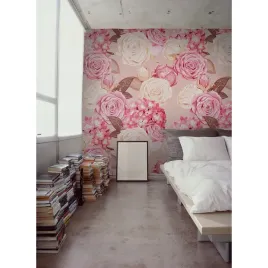 fototapeta-do-sypialni-roze-i-hortensja-416x254-cm