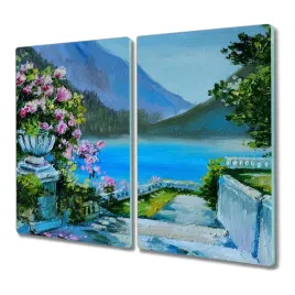 szklana-deska-2x30x52-jezioro-gory-kwiaty-kuchenna