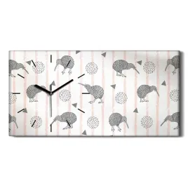 kiwi-ptak-abstrakcja-60x30-zegar-plotno-do-pokoju