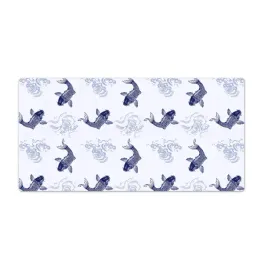 mata-do-pracy-biuro-niebieskie-ryby-koi-90x45-cm