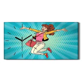 komiks-retro-sztuka-60x30-zegar-canvas-na-sciane