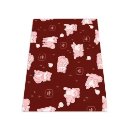 dywanik-wzory-pies-shiba-inu-wisniowy-140x100-cm