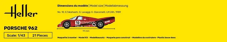heller-80109-porsche-962-1-43-model-samochodu-stan-nowy-stan-opakowania-oryginalne