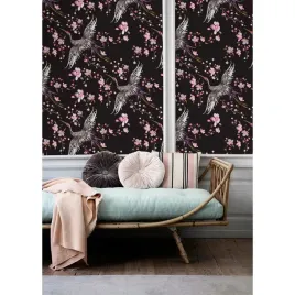 fototapeta-scienna-zurawie-na-czarnym-tle-360x250