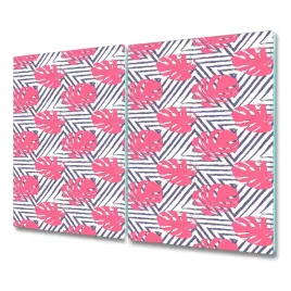 deska-kuchenna-szklana-rozowe-liscie-2x30x52-cm