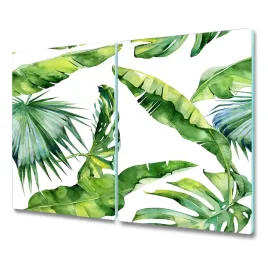 szklana-deska-akwarela-liscie-dzungla-2x-30x52-cm