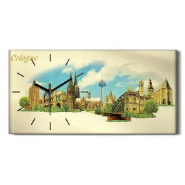 kolonia-miasto-woda-60x30-zegar-canvas-na-sciane