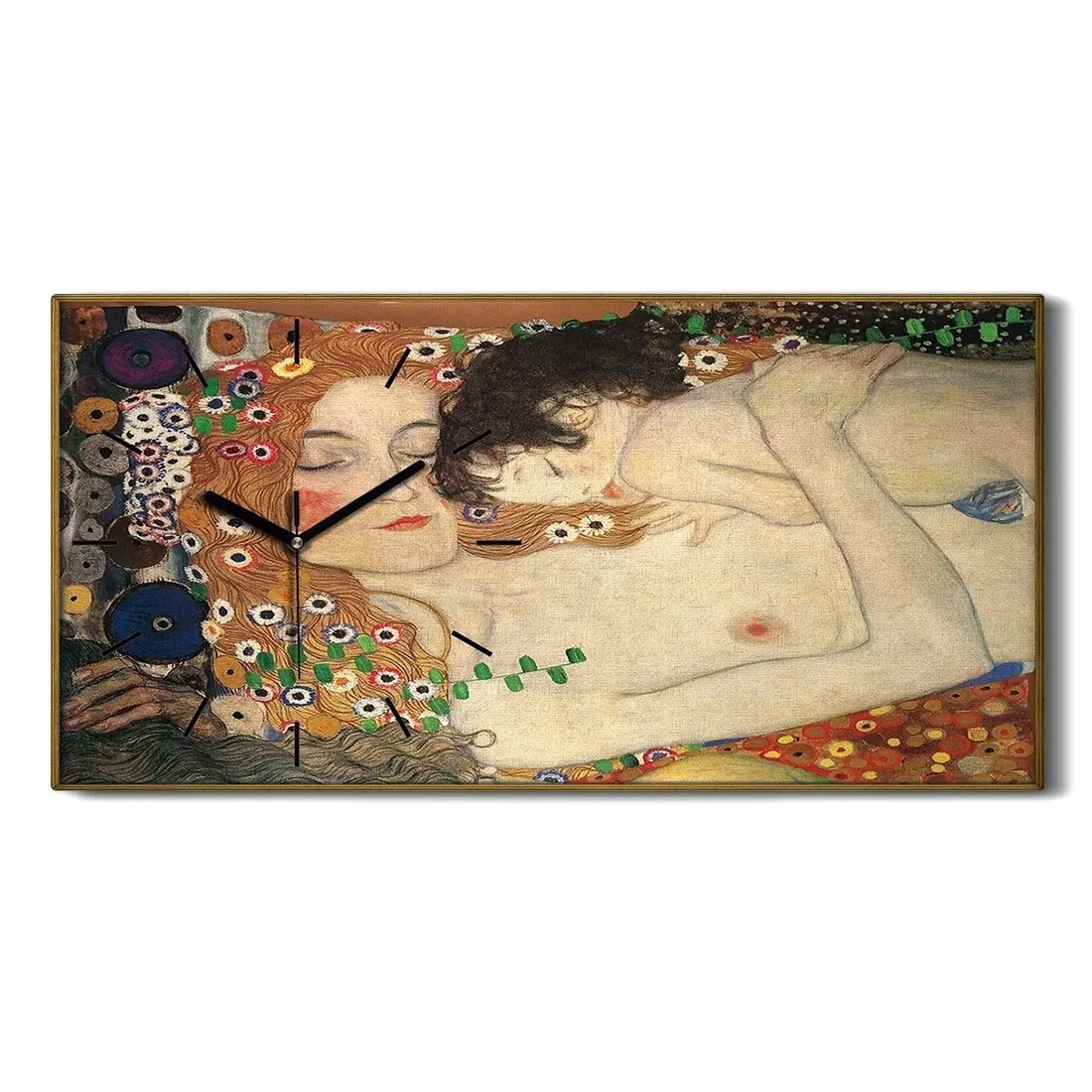 klimt-matka-dziecko-60x30-zegar-na-plotnie-scienny