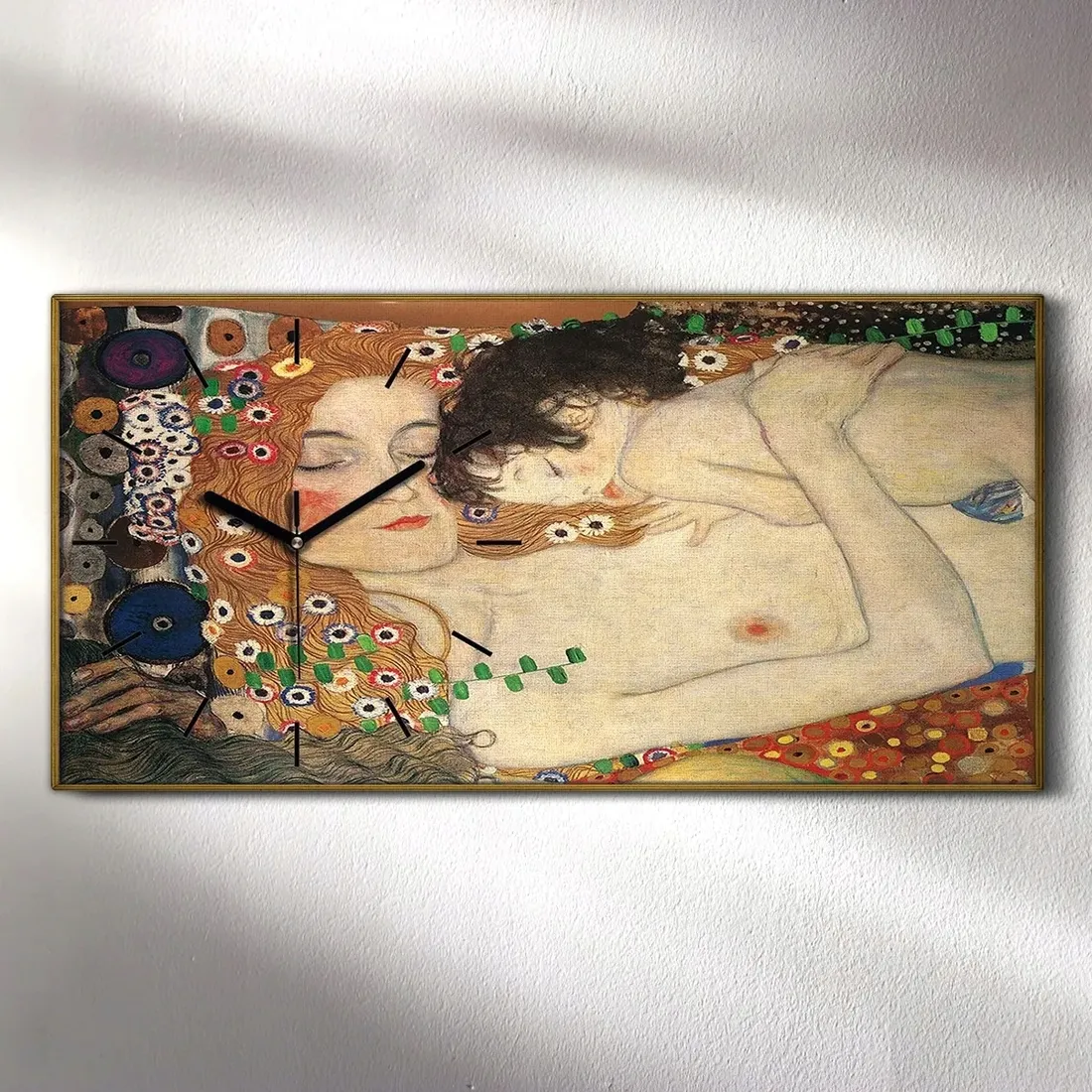 klimt-matka-dziecko-60x30-zegar-na-plotnie-scienny