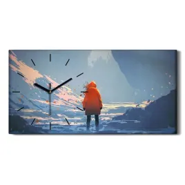 kobieta-droga-gory-60x30-zegar-canvas-nowoczesny