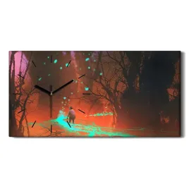 dziecko-most-fantasy-60x30-zegar-canvas-na-sciane