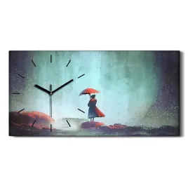 kobieta-parasol-wodospad-60x30-cm-zegar-na-plotnie
