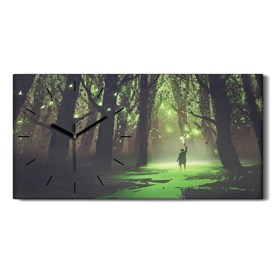 fantasy-pochodnia-60x30-zegar-na-plotnie-do-salonu