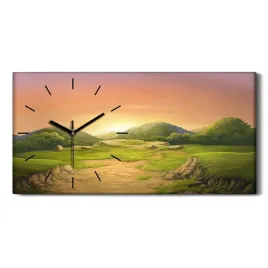 klif-zachod-slonca-60x30-zegar-na-plotnie-scienny