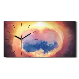 fantasy-ogien-chmury-60x30-zegar-plotno-na-ramie