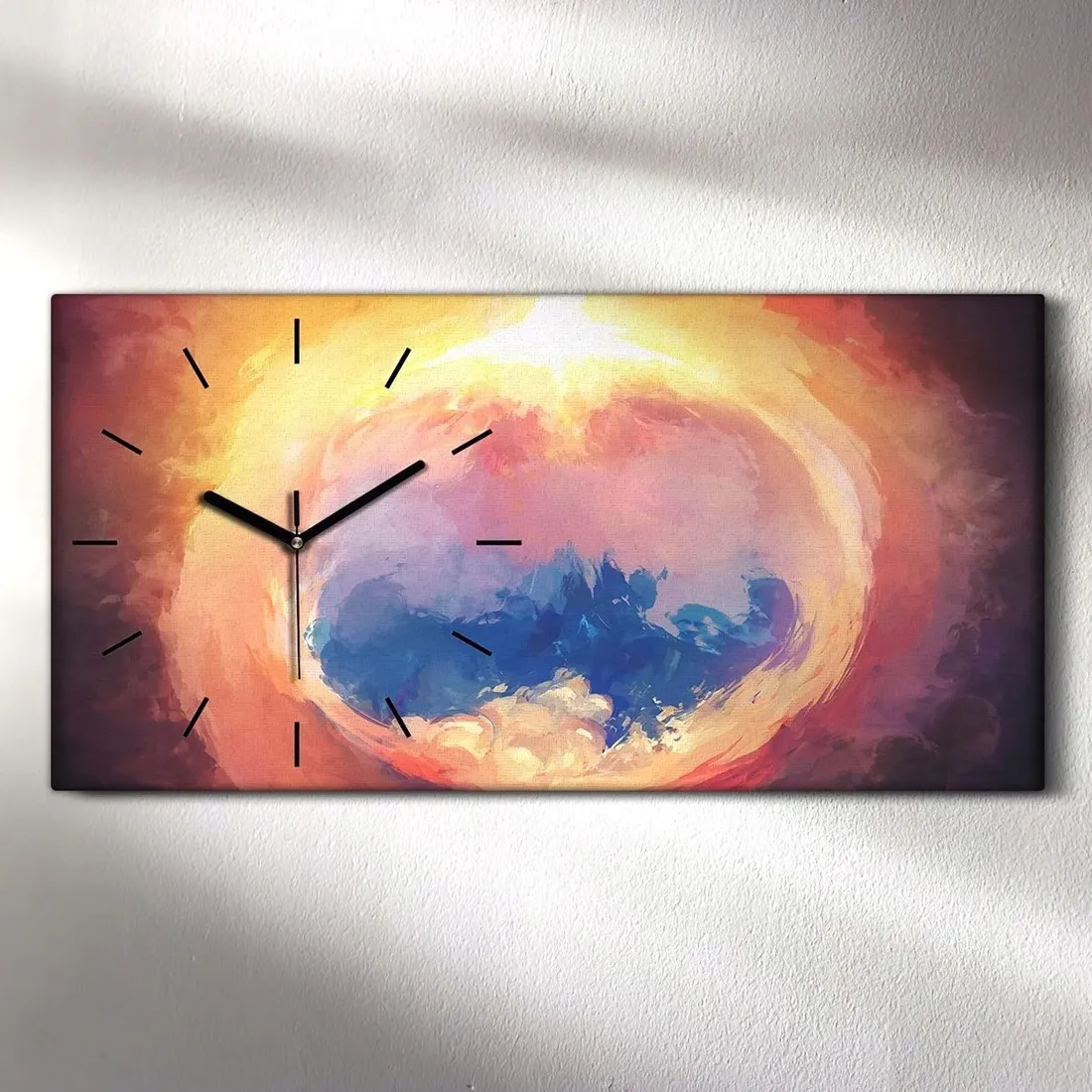 fantasy-ogien-chmury-60x30-zegar-plotno-na-ramie