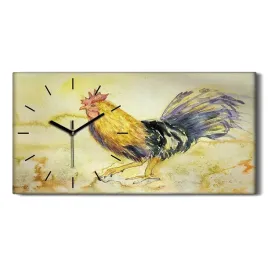 kogut-zwierze-kura-60x30-zegar-canvas-do-sypialni