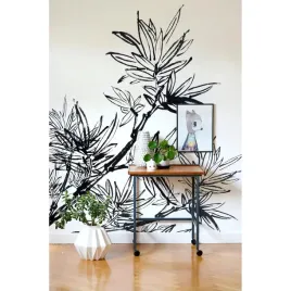 fototapeta-czarno-biale-kwiaty-vintage-360x250-cm