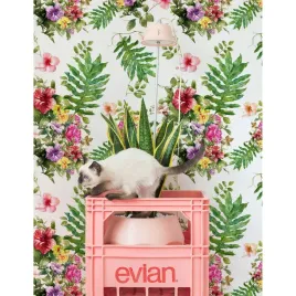 fototapeta-malowanie-liscie-i-kwiaty-250x104-cm