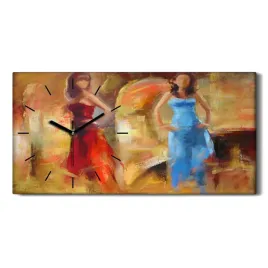 kobieta-art-sztuka-60x30-zegar-plotno-z-nadrukiem