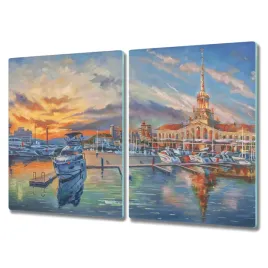 deska-szklo-2x40x52-podkladka-statki-zachod-slonca