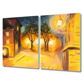 deska-szklana-2x40x52-cm-miasto-lampy-noc-drzewa