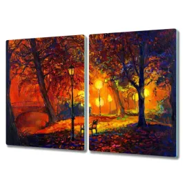 deska-ze-szkla-2x40x52-park-drzewa-jesien-liscie