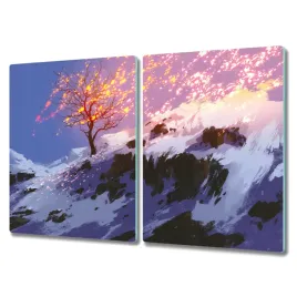 deska-kuchenna-2x40x52-cm-gora-drzewo-zima-snieg