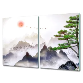 deska-kuchenna-2x40x52-cm-gory-mgla-slonce-drzewo