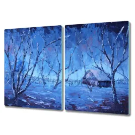 deska-ze-szkla-2x40x52-podstawka-zima-snieg-drzewa