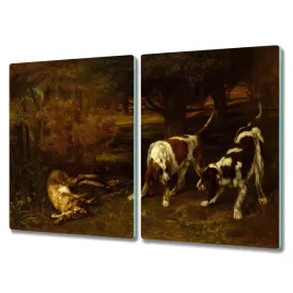 deska-ze-szkla-2x40x52-cm-las-zwierzeta-psy-krolik