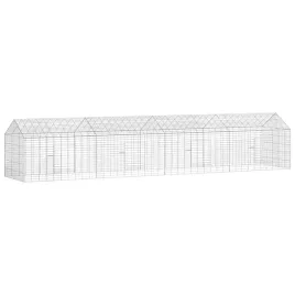 klatka-dla-krolika-srebrny-400-x-78-x-78-cm-stal-galwanizowana