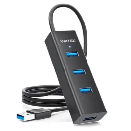 unitek-czarny-aktywny-hub-usb-a-3-1-5gbps-na-4-porty-usb-a-kabel-120cm
