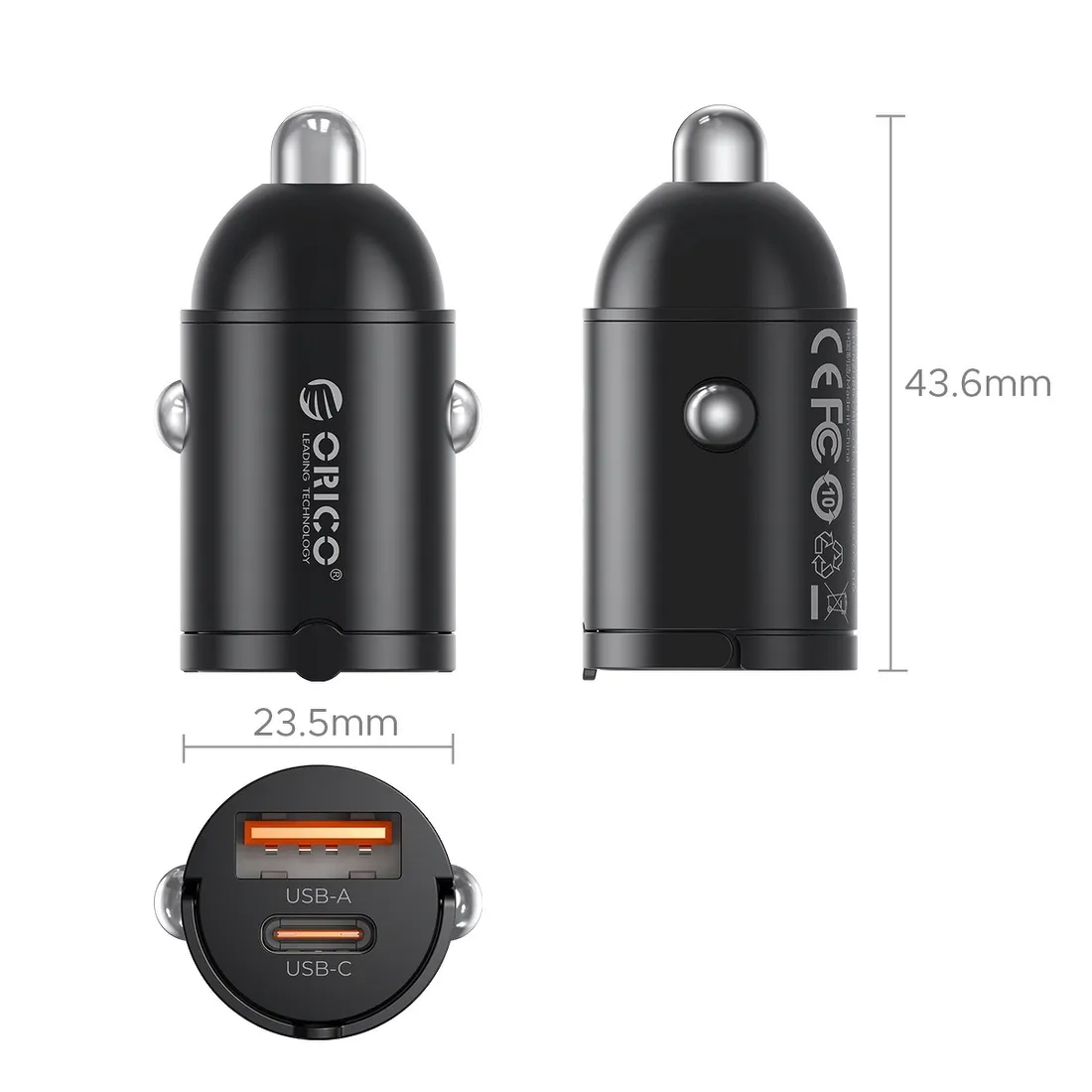 orico-ladowarka-samochodowa-2-usb-c-30w-stan-nowy