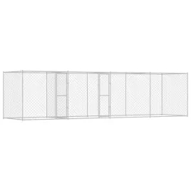 klatka-dla-psa-srebrny-800-x-200-x-200-cm-stal-galwanizowana