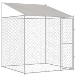 klatka-dla-psa-z-dachem-srebrny-200-x-200-x-258-cm-stal-i-pe