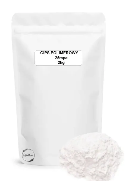 Gips polimerowy ODLEWNICZY 2kg 25mpa Biały-popiel Lastryko Marmur