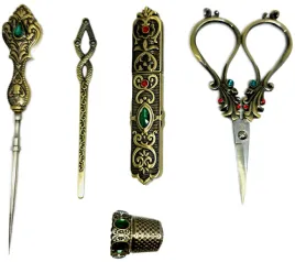 zestaw-vintage-do-szycia-zloty