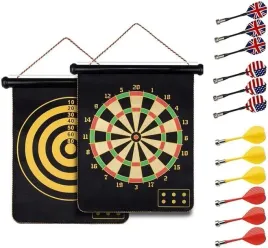 tarcza-magnetyczna-dart-38cm-bezpieczne-rzutki-12szt-dla-dzieci-dwustronna