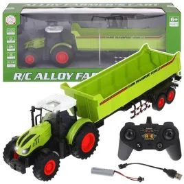 traktor-zdalnie-sterowany-ciagnik-z-przyczepa-rc-pilot-swiatla-zielony
